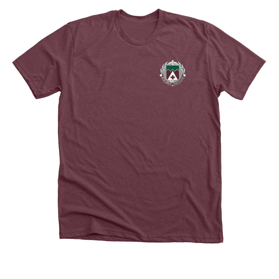JBLM Dental Health Activity Unit Shirts, a Heather Maroon Premium Unisex Tee