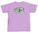YELLOW Crew Logo & Trolley, a Neon Violet Comfort Colors Unisex Tee (back-view)