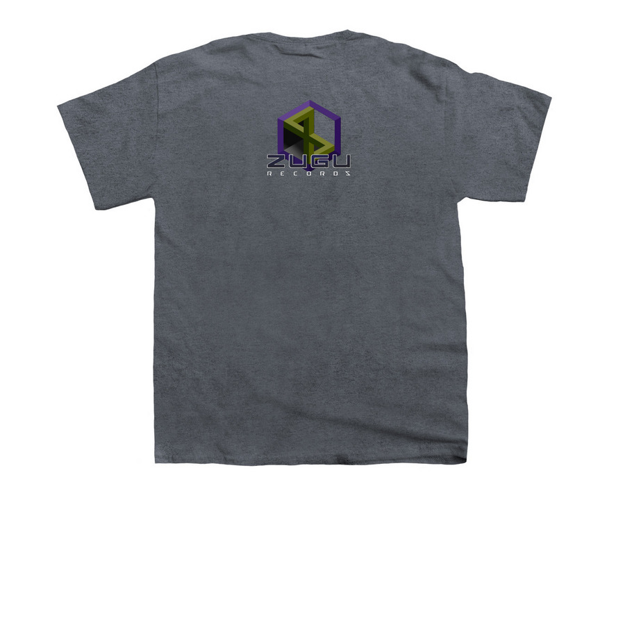 The ZUGU Store, a Dark Heather Youth Unisex Tee (back-view)
