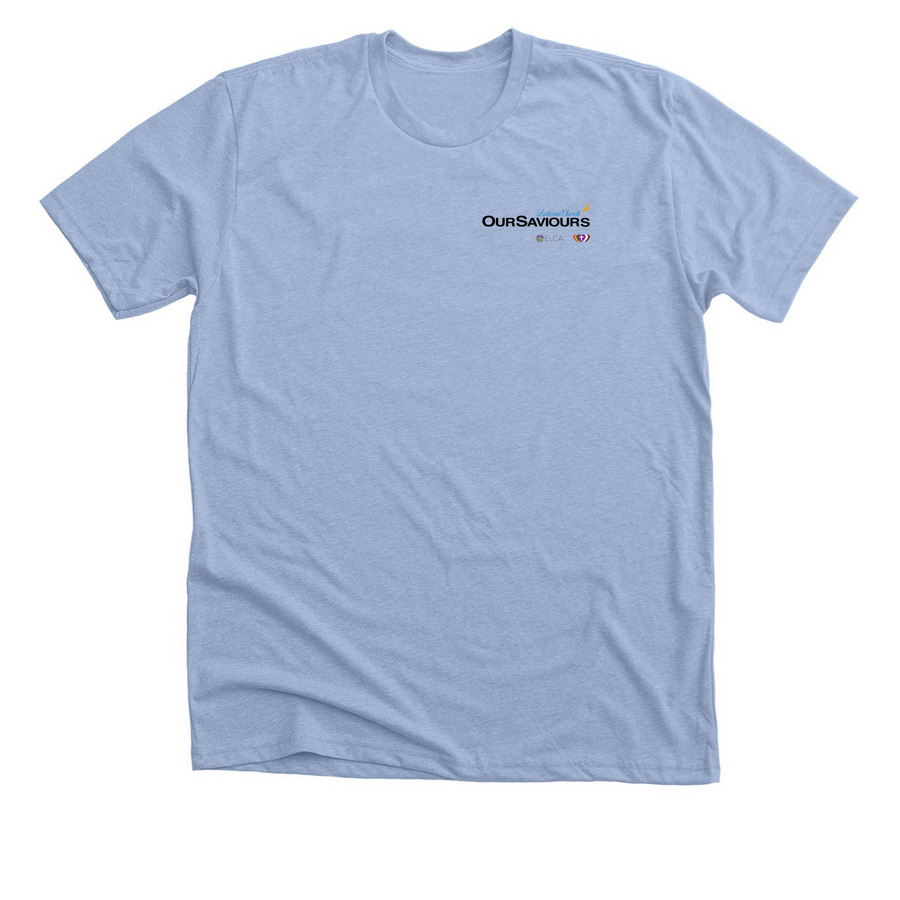 Lent 2026 Labyrinth Fundraiser, a Heather Baby Blue Premium Unisex Tee
