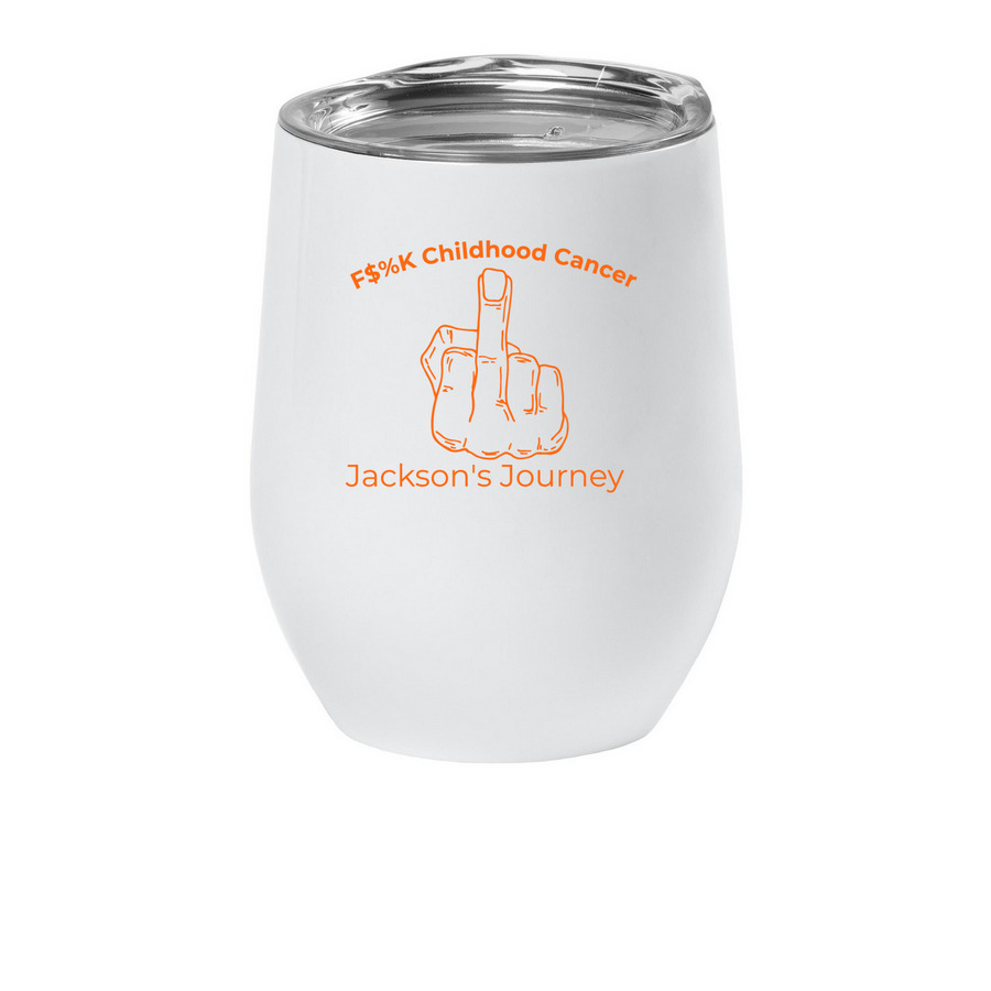 Jackson's Journey Wine Tumbler, a White Insulated Wine Cup
