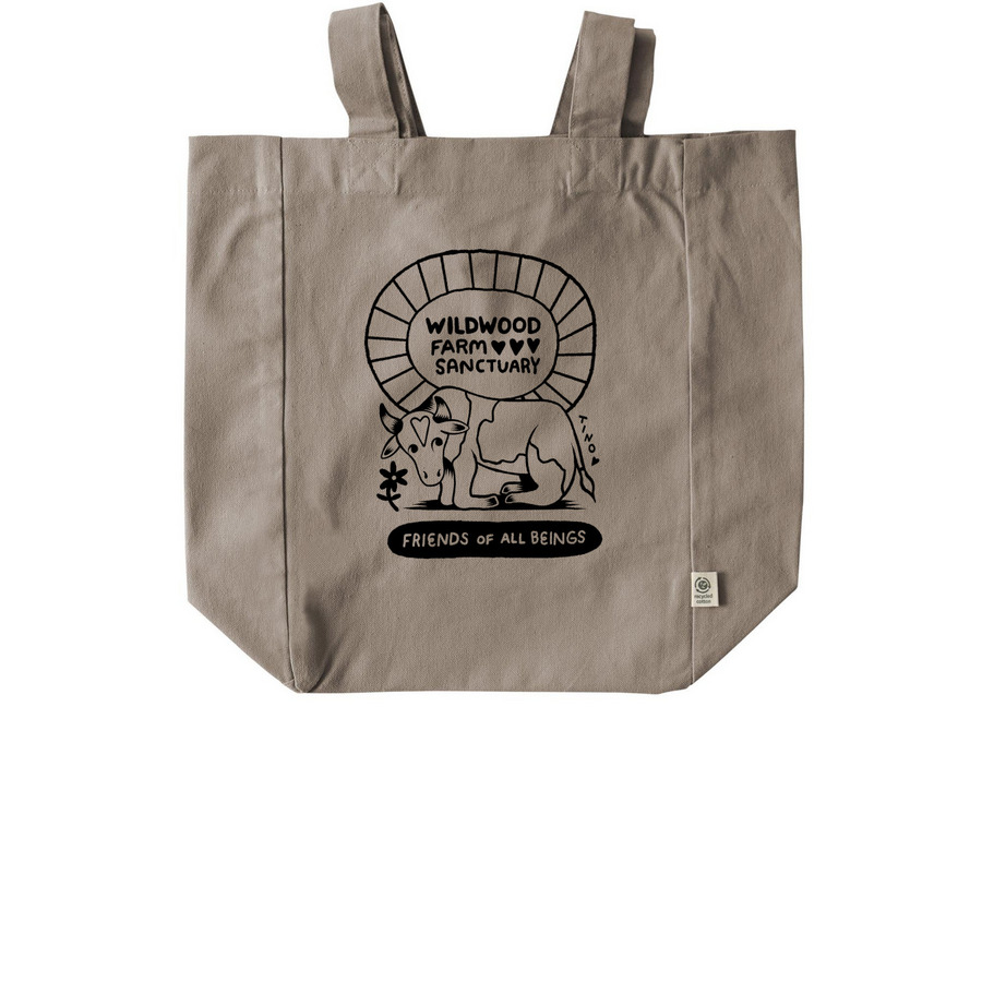 Love, Valentino Tote&nbsp;, a Pumice Recycled Cotton Tote Bag