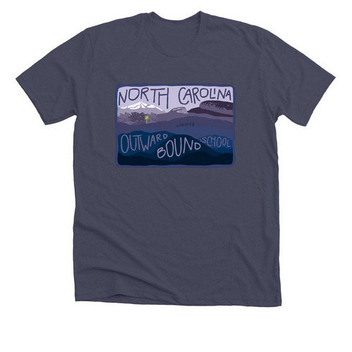NCOBS Postcard Gear, a Heather Midnight Navy Premium Unisex Tee