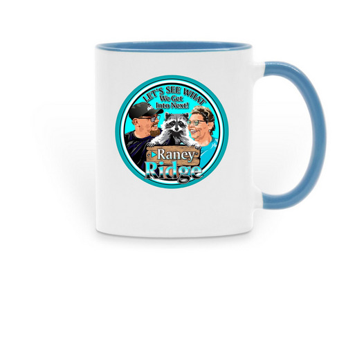 Raney Ridge Mug, a Light Blue Two-Tone Ceramic Mug