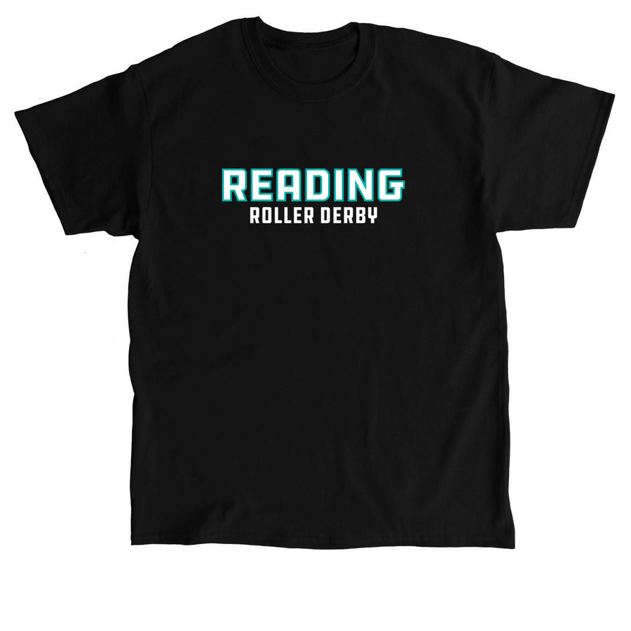 Reading Roller Derby words - unisex, a Black Classic Unisex Tee