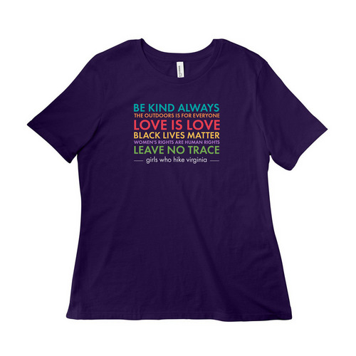 GWHVA Values, a Team Purple Women?s Relaxed Cotton Tee