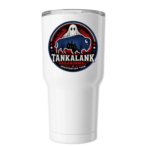 Ghosty tumbler, a White Insulated Tumbler