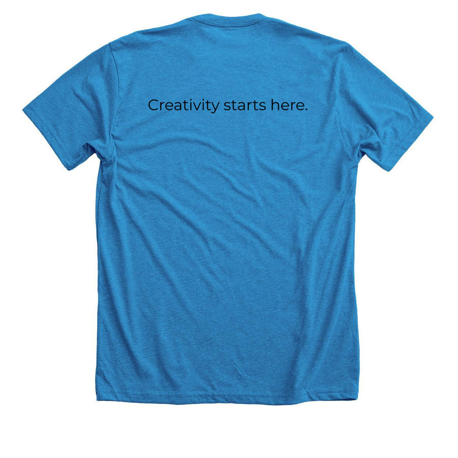 Hartford Performs Shirt, a Neon Blue Premium Unisex Tee (back-view)