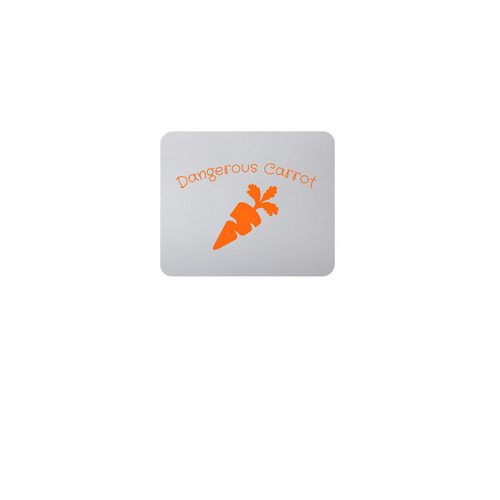 Dangerous Carrot Mouse Pad, a White Full Color Mouse Pad