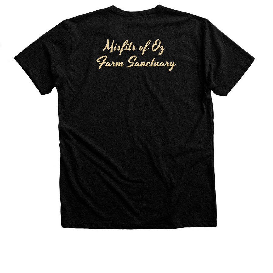 Hagan Phantom of the Hogpera Tee, a Black Heather Premium Unisex Tee (back-view)