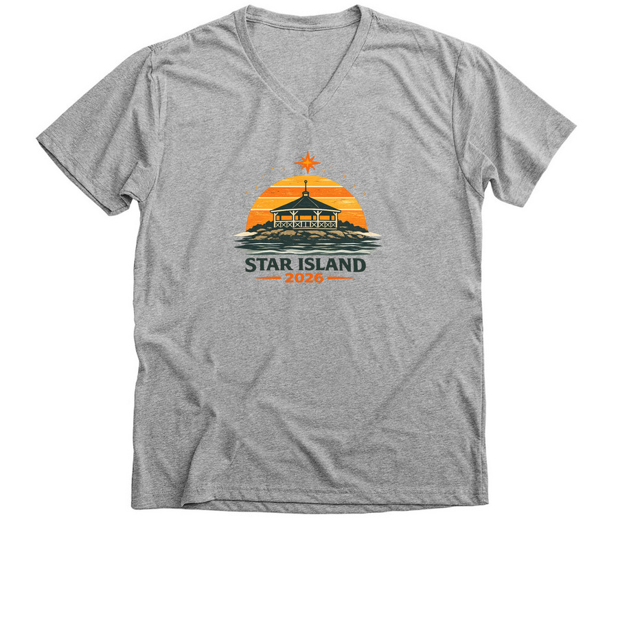 Star Island 2026 Merch, a Athletic Heather Premium V-Neck Tee