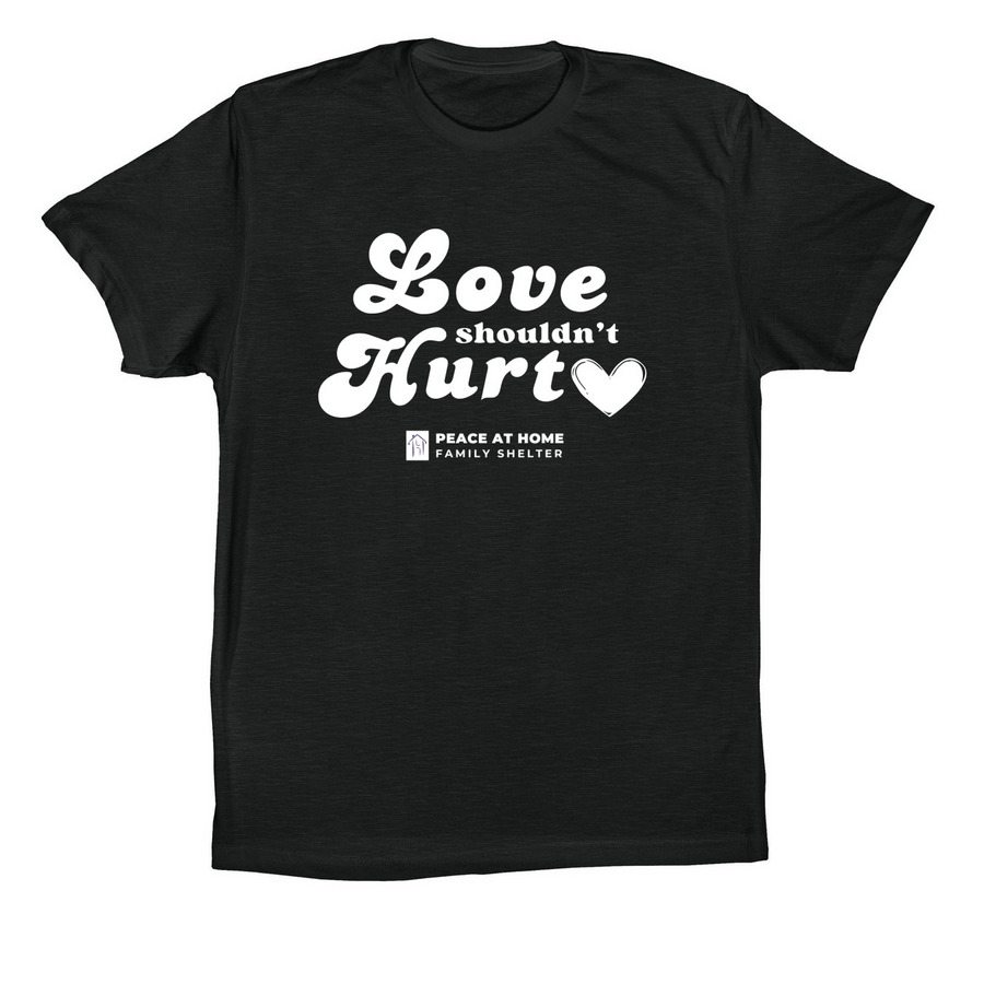 Love Shouldn't Hurt Retro Design, a Vintage Black Premium Cotton Tee