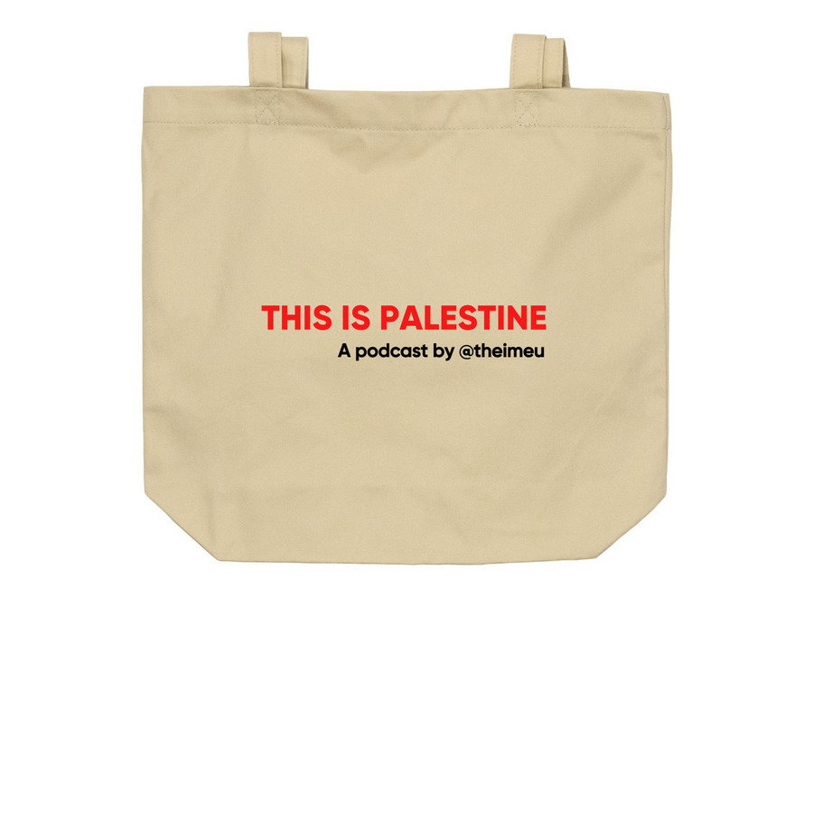 This Is Palestine Tote, a Oyster Organic Cotton Tote Bag