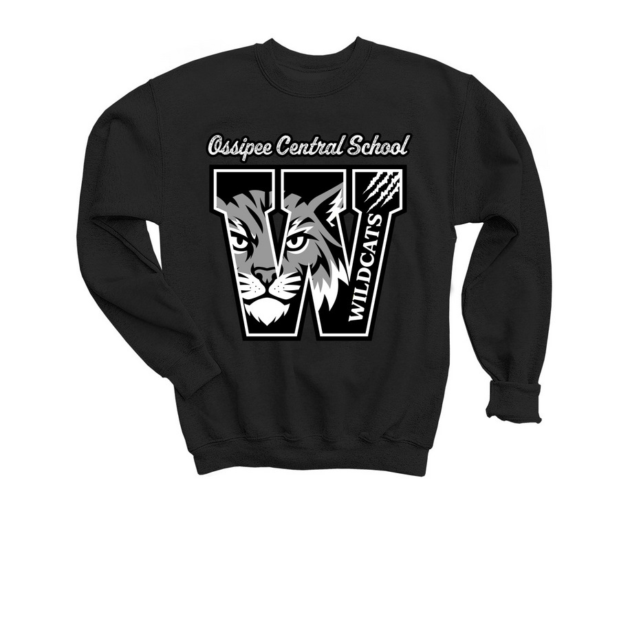 Wildcat Crewneck Sweatshirt, a Black Youth Crewneck Sweatshirt