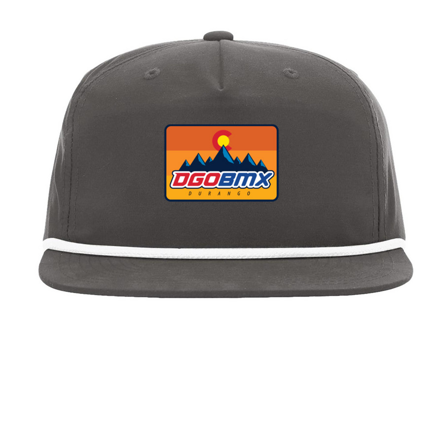 Printed Logo Hat, a Charcoal/ White Printed Umpqua Snapback Cap