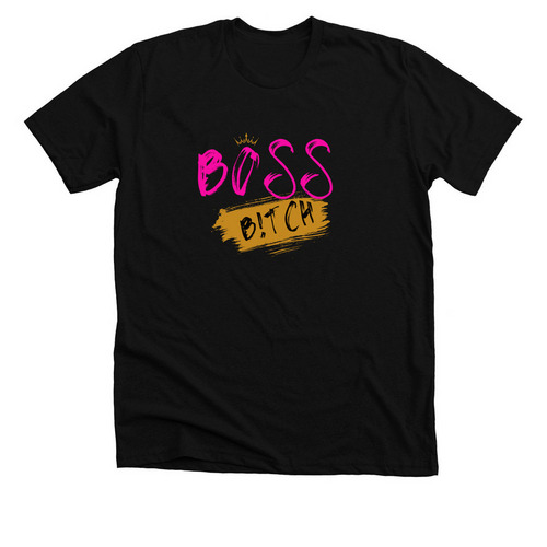 BO$$ B!TCH APPAREL, a Solid Black Blend Premium Unisex Tee