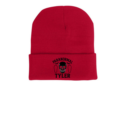 ?BLOOD OATH?&nbsp;, a Red Printed Cuffed Beanie