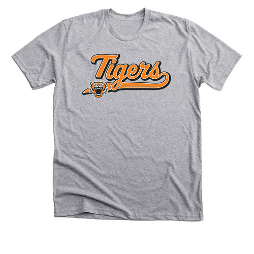 Let's Go Tigers, a Athletic Heather Premium Unisex Tee