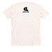 Housing, Food, & Dignity For All, a Heather Natural Premium Unisex Tee (back-view)