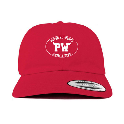 PW Hats (Red), a Cranberry Printed Classic Baseball Cap