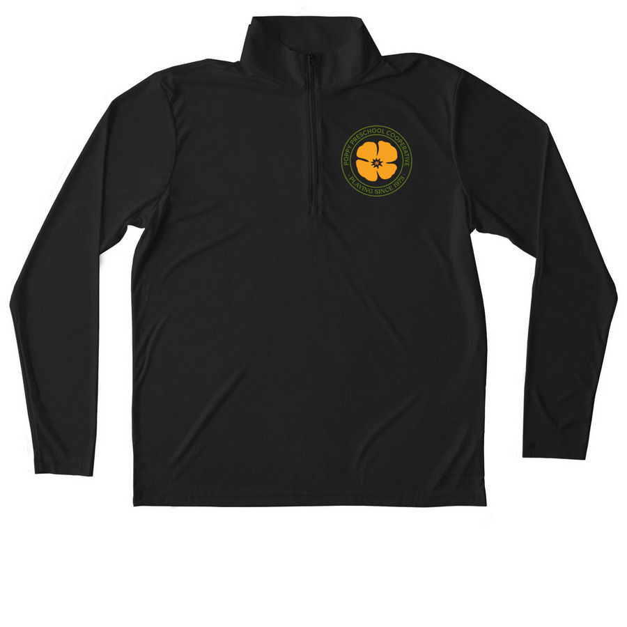 Poppy Preschool Quarter Zip, a Black Unisex Performance Quarter Zip Pullover