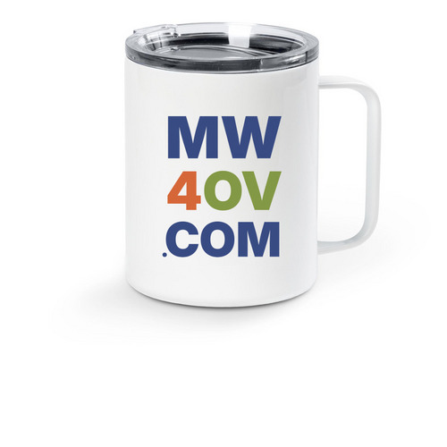 MW4OV Mug, a White Stainless Steel Travel Mug