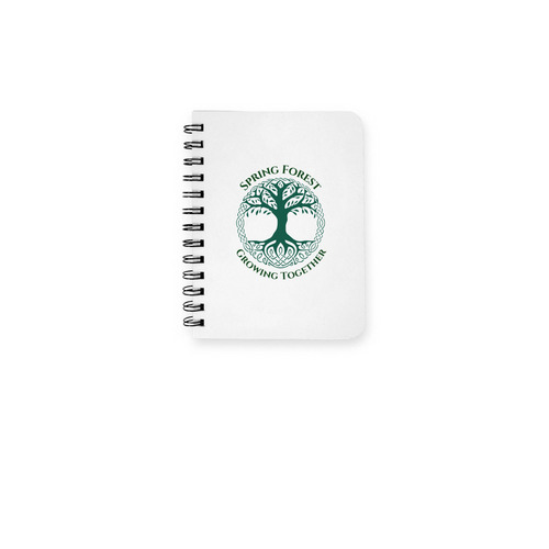 Spring Forest: Growing Together, a White Spiral Notebook