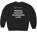 FFO Feeding Families Sweater, a Black Softstyle Crewneck Sweatshirt (back-view)