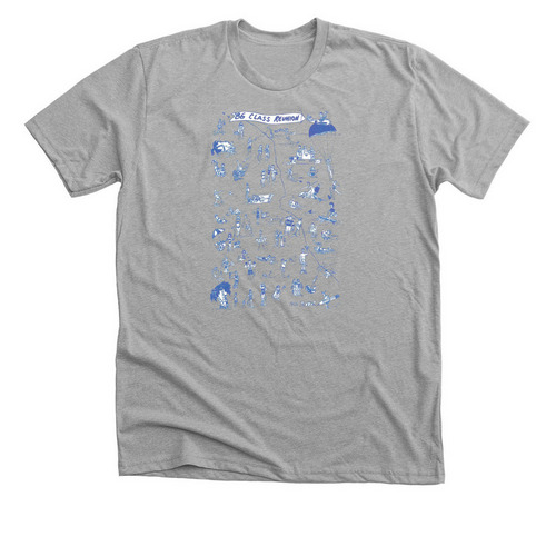 86 Senior Trip Design, a Athletic Heather Premium Unisex Tee