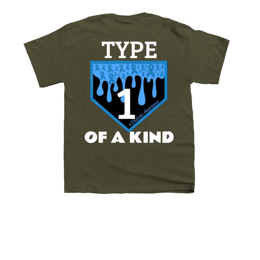 2026 Conners Diabeaters, a Military Green Youth Unisex Tee (back-view)