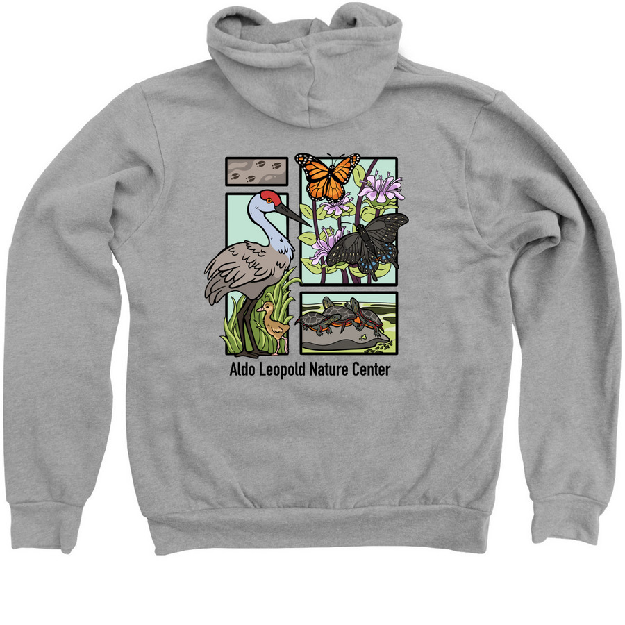 Found in Nature&nbsp;- Zip Up, a Athletic Heather Zip Up Hoodie (back-view)