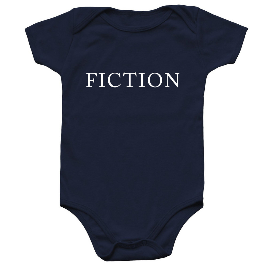 Fiction Onesie, a Navy Infant Onesie