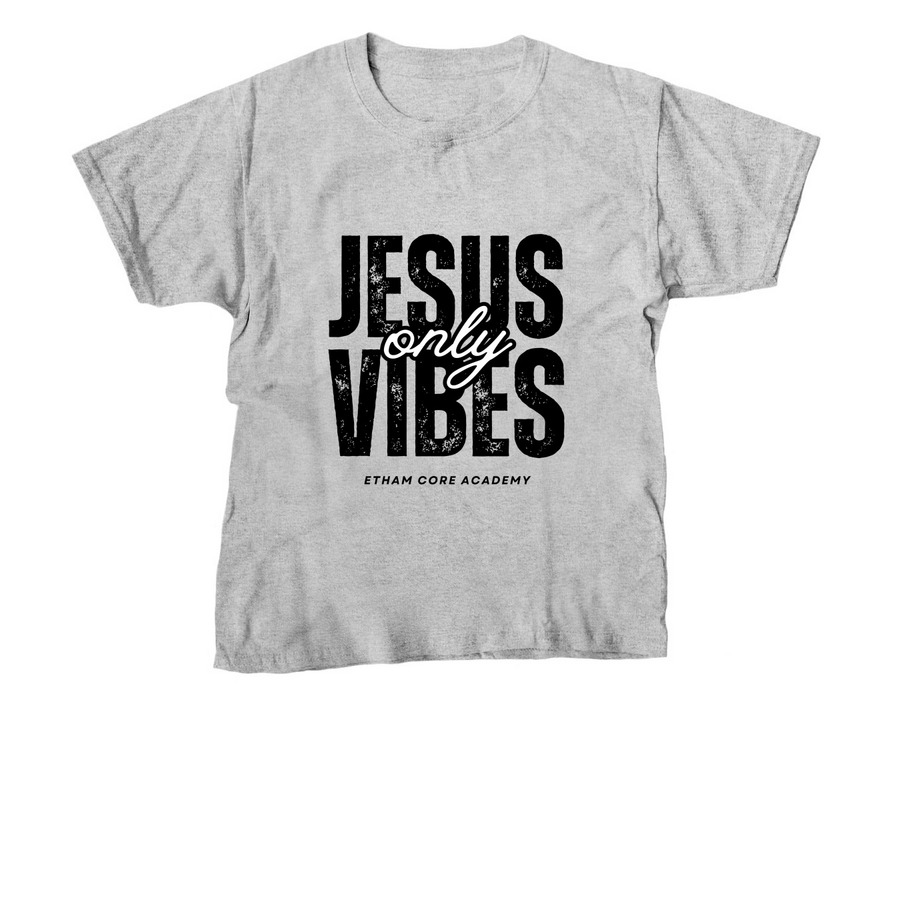 Jesus Vibes Tee, a Sport Grey Youth Unisex Tee