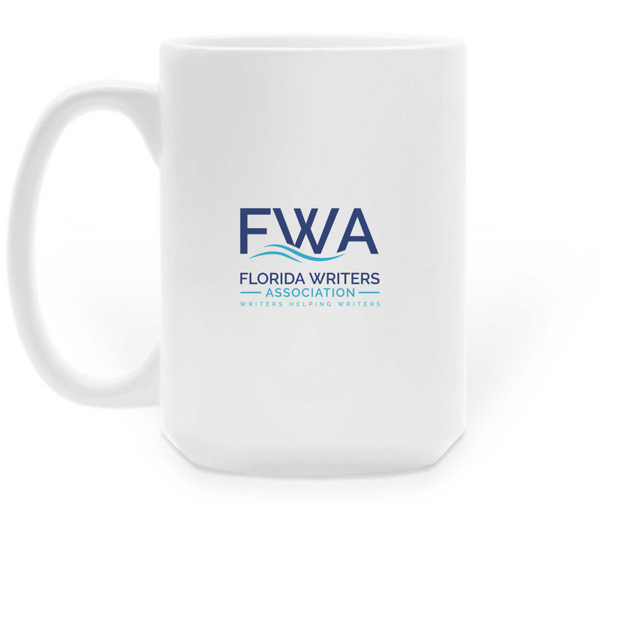 Mug - I'm a Florida Writer, a White Large Coffee Mug (back-view)