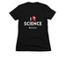 I Heart Science, a Black Women's Slim Fit Tee
