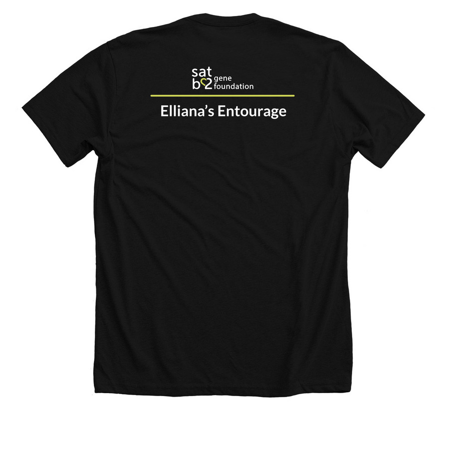 Elliana?s Entourage&nbsp;, a Solid Black Blend Premium Unisex Tee (back-view)