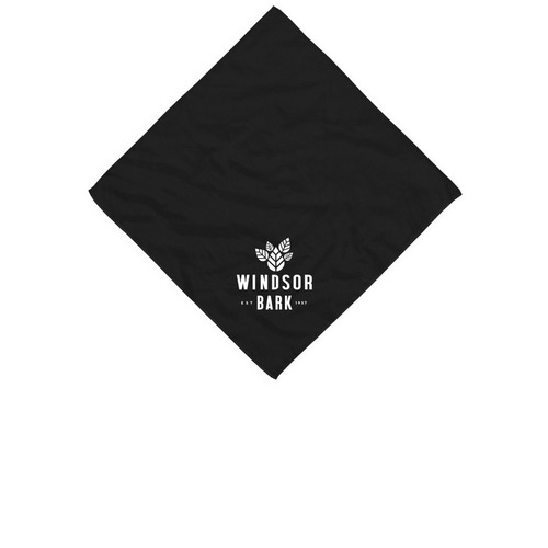 The "Good Neighbor" WPNA Dog Bandana, a Black Cotton Bandana