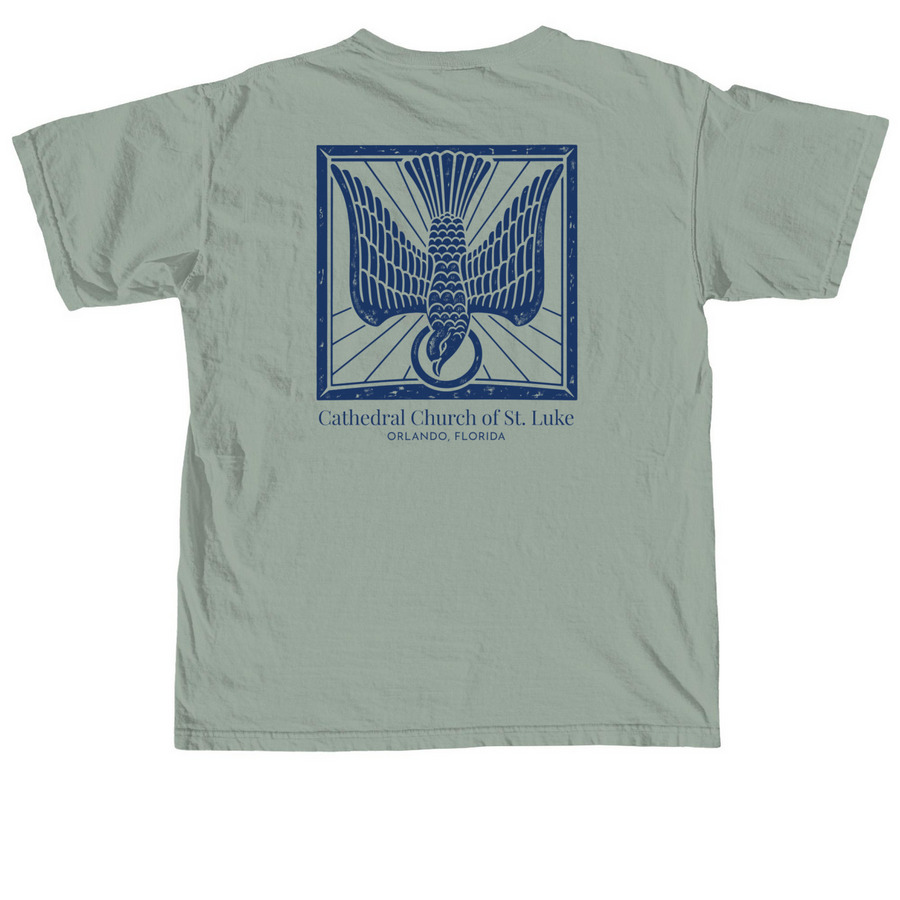 Descending Dove, a Bay Comfort Colors Unisex Tee (back-view)