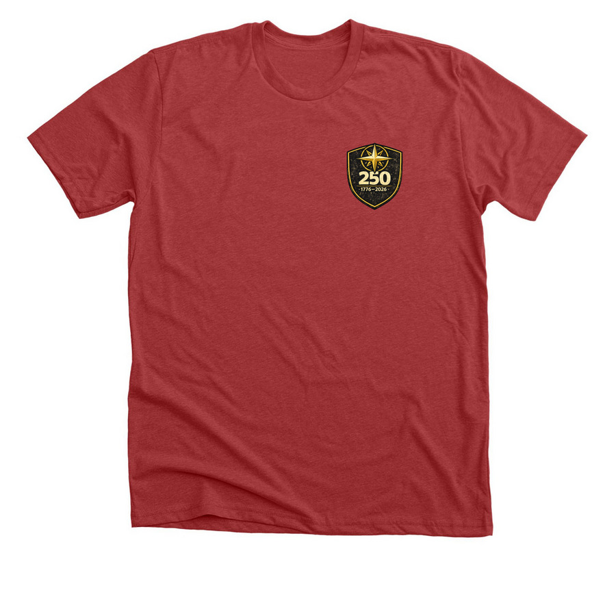 America?s 250th Compass Tee, a Heather Canvas Red Premium Unisex Tee