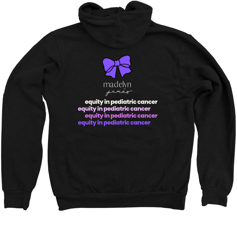 Madelyn James Equity & Access, a Black Zip Up Hoodie (back-view)