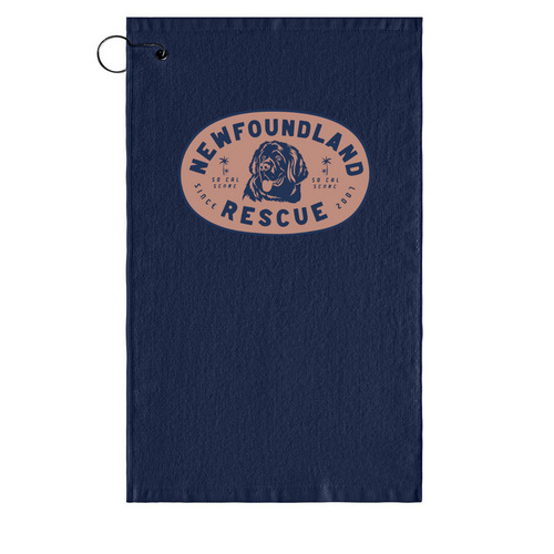 Newfie Drool Towel, a Navy Golf Towel
