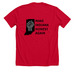 MIHA, a Solid Red Blend Premium Unisex Tee (back-view)