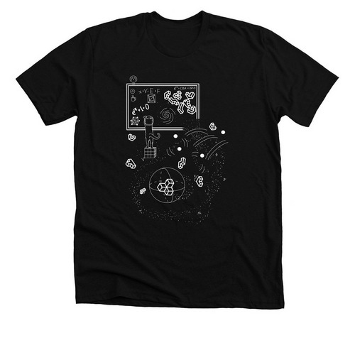 Chalkboard Dreams, a Solid Black Blend Premium Unisex Tee