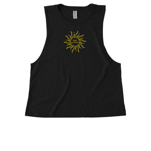 Carpe Sunshine Ladies Muscle Tank, a Deep Black Allmade Eco Triblend Women?s Muscle Tank