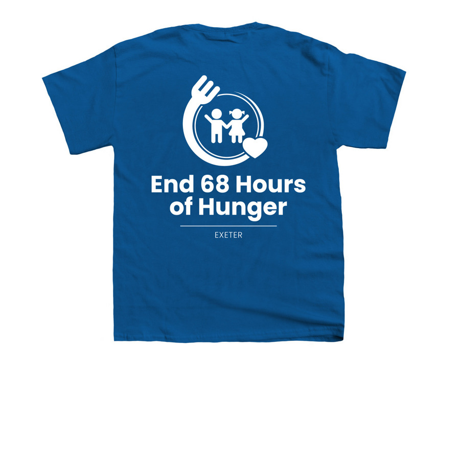 Exeter NH, a Royal Blue Youth Unisex Tee (back-view)