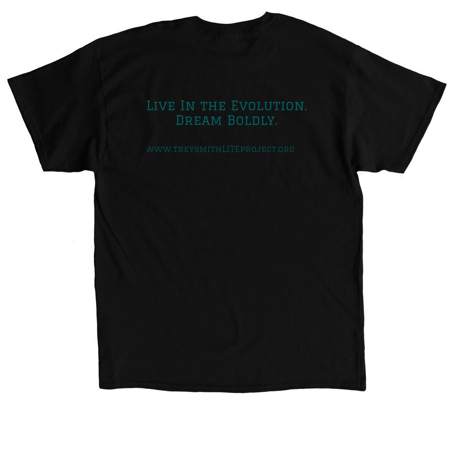 LITE, a Black Classic Unisex Tee (back-view)