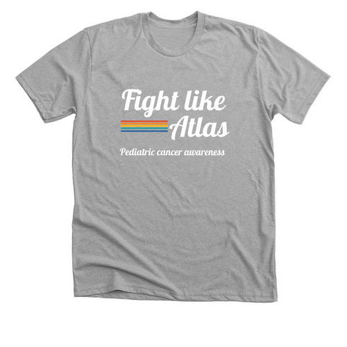 Support Atlas?s fight with cancer, a Athletic Heather Premium Unisex Tee