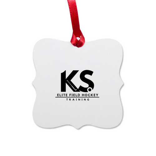 Aluminum Square Ornament, a White Aluminum Square Ornament