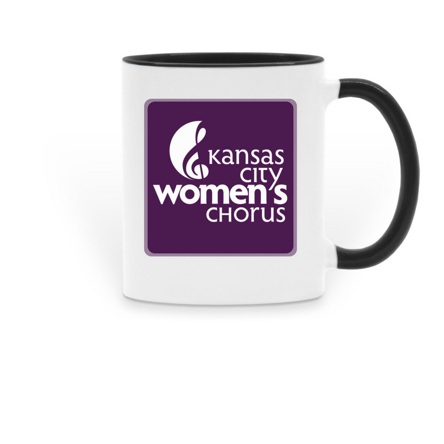 KCWC Logo Mug, a Black Two-Tone Ceramic Mug