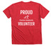 Proud Canine Assistants volunteer, a Heather Red Premium V-Neck Tee (back-view)